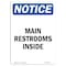 Signmission OSHA Notice, 5" Height, Main Restrooms Inside Sign, 5" X 3.5", Portrait OS-NS-D-35-V-14095 - alternate 1
